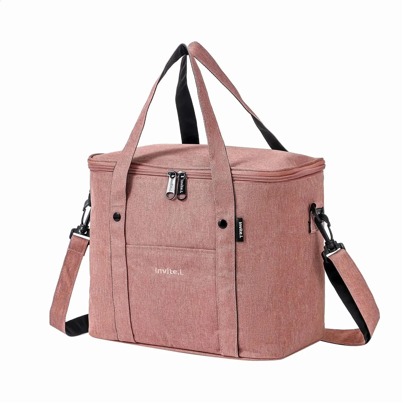 1pc Insulated Lunch Bag For MenWomen Reusable Large Cooler Box Tote Shoulder Strap Work Office Picnic Beach Travel F 250528