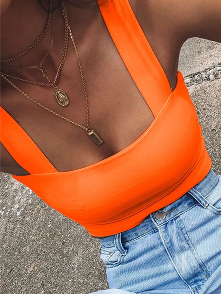 Square Neck Sleeveless Summer Crop Top White Women Black Casual Basic T Shirt Off Shoulder Cami Sexy Backless Tank 250527