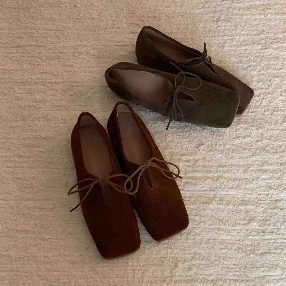 French Style Niche Square Toe Bowknot Flat Ballet Shoes Women Spring Autumn New Mary Jane Loafers