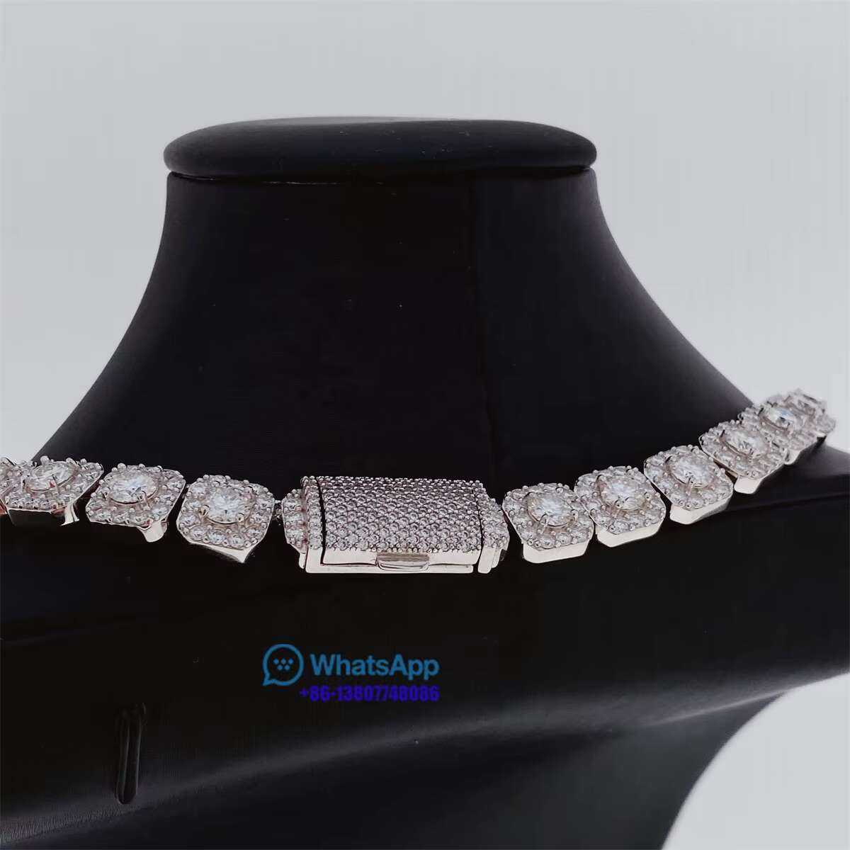 Hot Sale Pass Tester Hip Hop Cube Design Jewelry Necklace 10mm Moissanite Vvs Diamond Cuban Link Chain