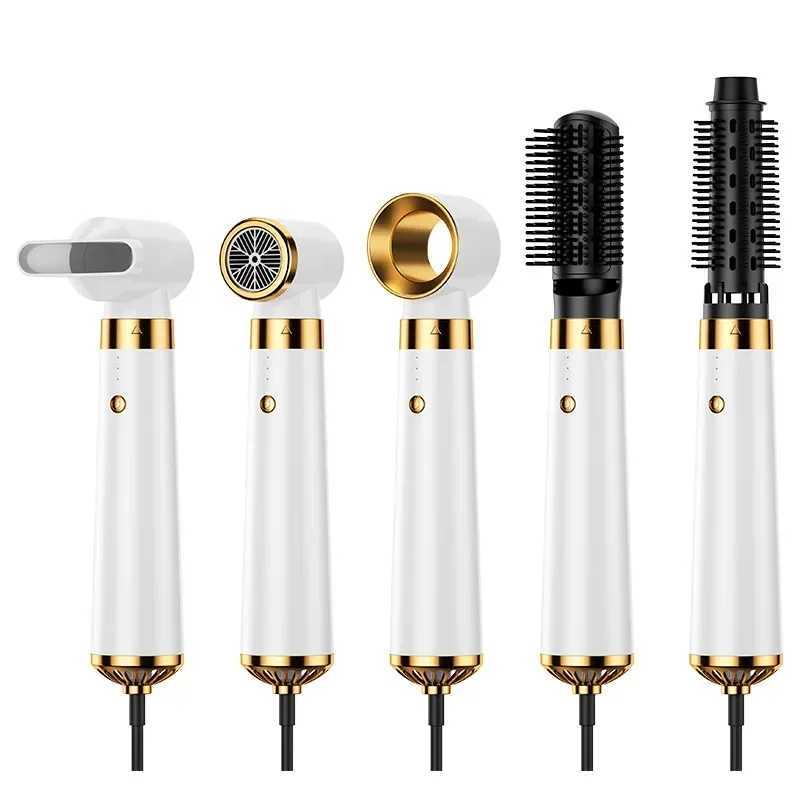 Multifunction Hair Dryer 5 in 1 Hot Air Comb Automatic Curling Rod Straight Hair Comb Hair Dryer Salon Style Tool Fast DryXJ250528