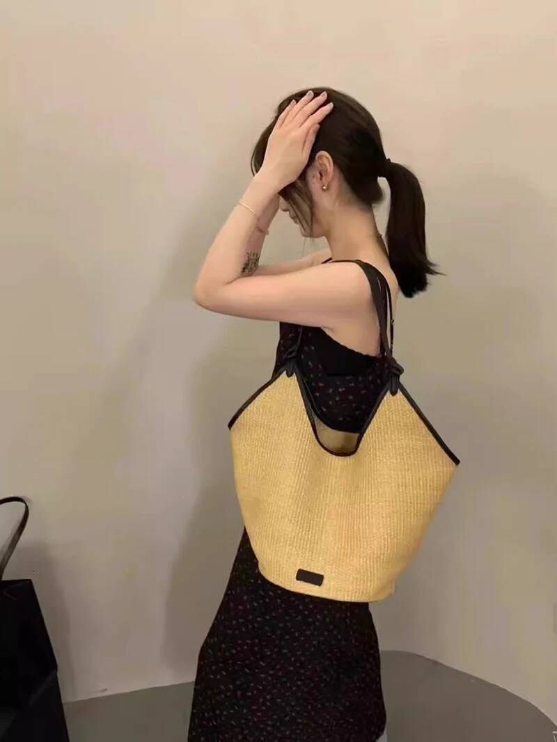Summer Straw For Women Hollow Raffia Crochet Beach Bags Rattan Woven Shoulder Bag Fashion Weaving Ladies Tote Handbags