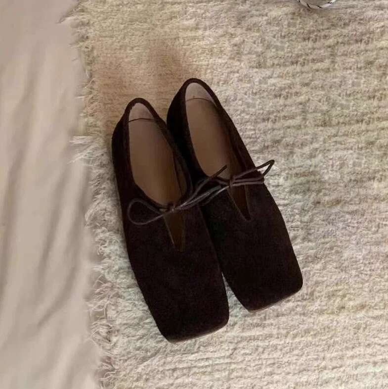 French Style Niche Square Toe Bowknot Flat Ballet Shoes Women Spring Autumn New Mary Jane Loafers