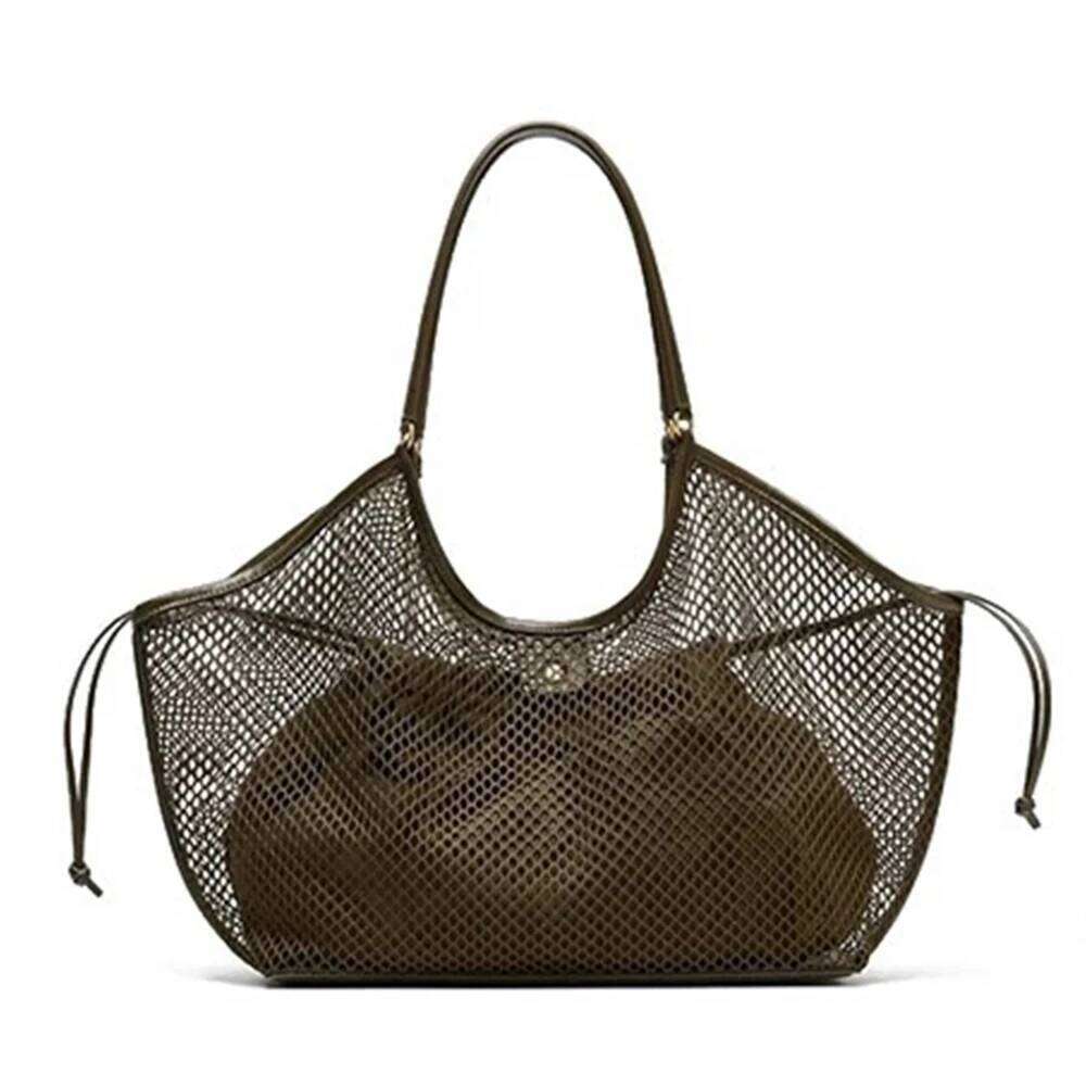 Women's Bags Designer Hollow Mesh Wing Tote Bag Designer Shoulder Bags For Women Large Capacity Fishing Net Handbag Top Handle Shopper Purses