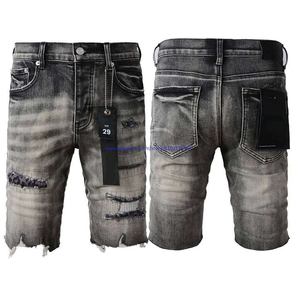 Women's Wear New Summer Vintage Washed Men Denim Shorts Casual Fashion Streetwear Ripped Hole Patches Distressed Male Skinny Jeans