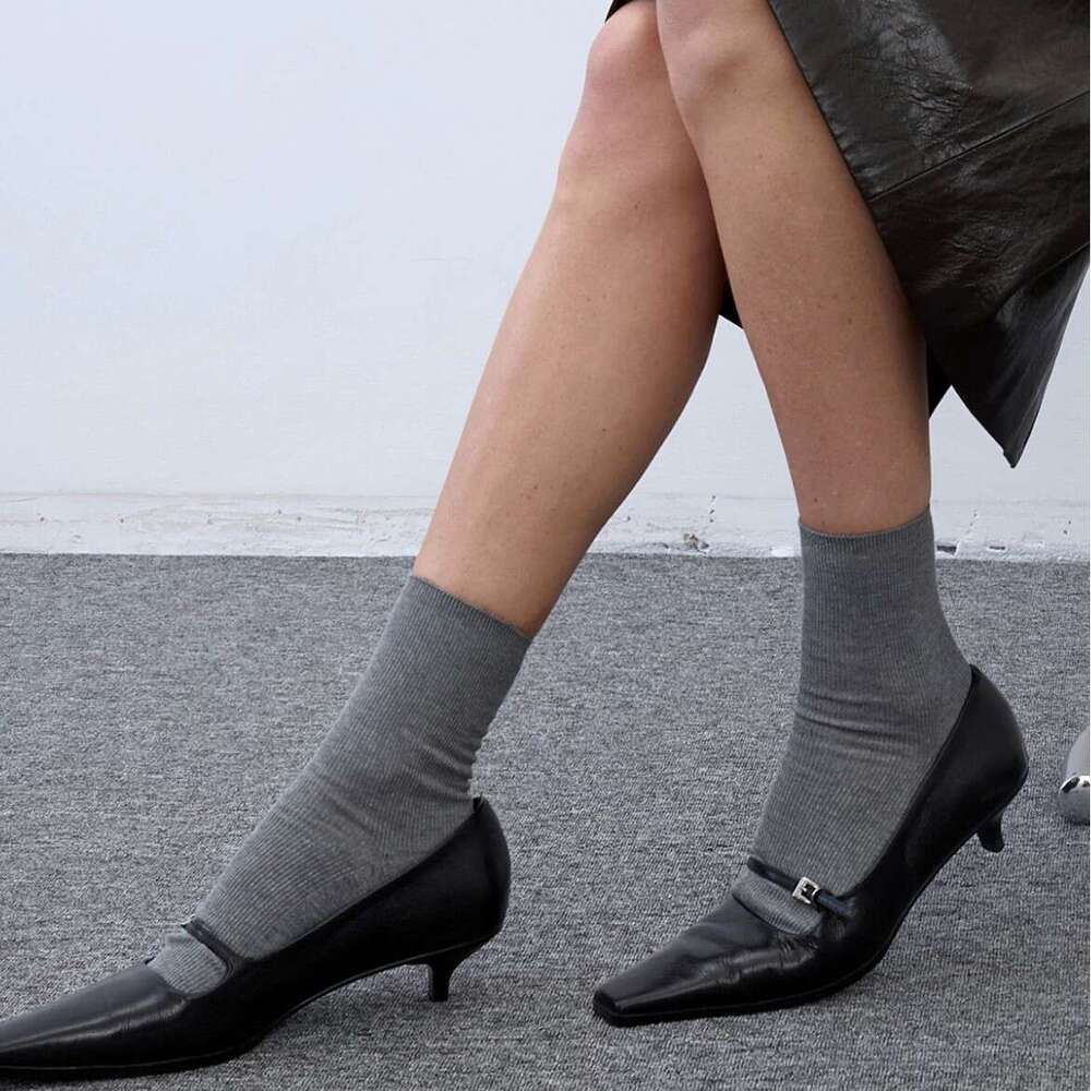 Genuine Niche Stiletto Heel Shallow Mouth One-Strap Square Toe Single for Women 2025 New Spring Small Leather Shoes High Heels