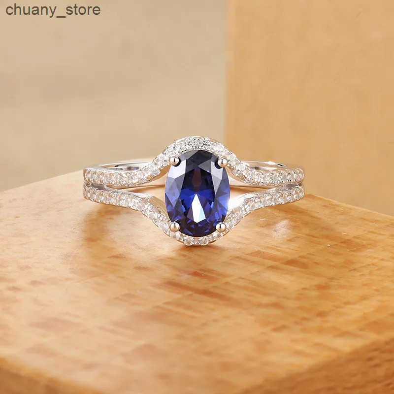 CHARMING 1.5CT Design Sense RUby Sapphire Rings Skeleton Shape 925 Sterling Silver for Women Engagement Party Fine Jewelry Gifts z250529SSXC