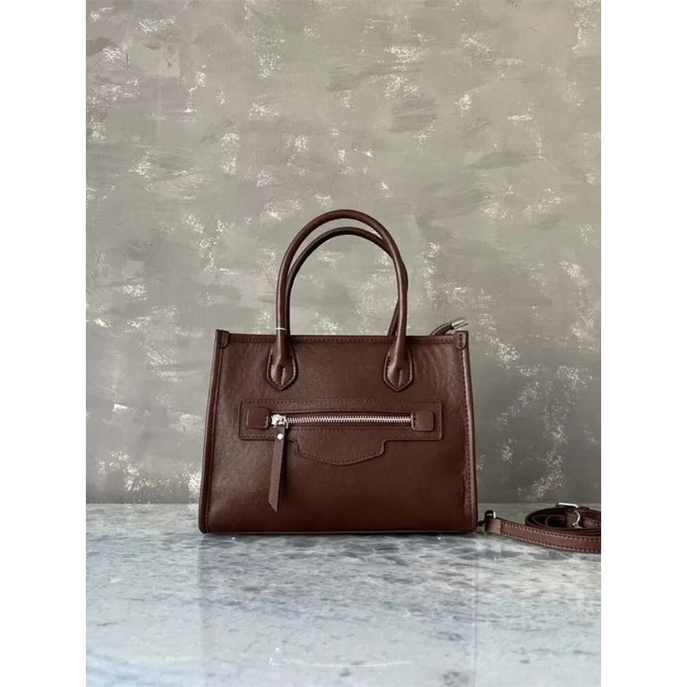 Office Ladies Single Shoulder Bag Solid Color Zip Fashion Satchels Genuine Leather Handbag Totes Design Women Messenger Bags New