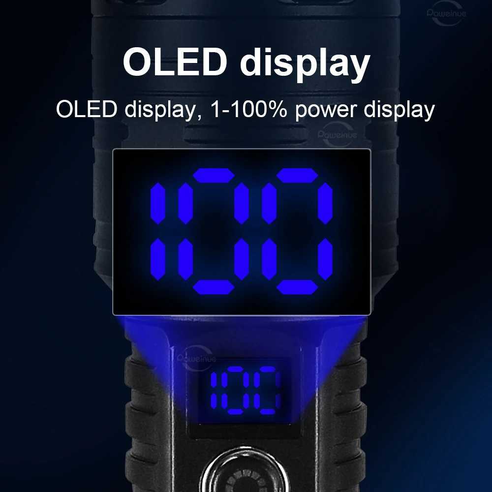 1000000 LM 10000mAh High Power LED Flashlights Zoom Long Range Torch USB Rechargeable LED Torch Powerful Strong Tactical Lantern XJ250529