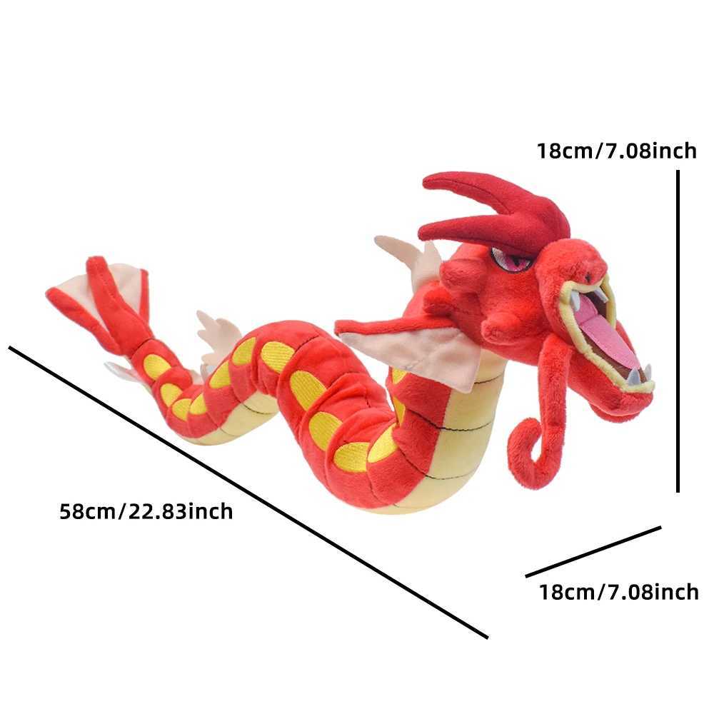 Shiny Gyarados Plush Toys Stuffed Animal Charizard Game for Collectible Gift Soft Plushies Character 23 Inch Red Z250529