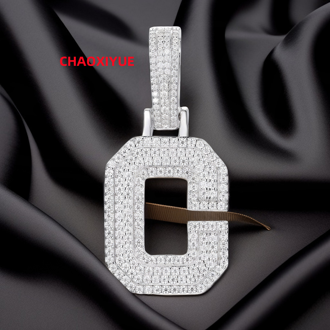 Elegant Gold Plated Moissanite Pendant Necklace 925 Sterling Silver Iced Out Design Sophisticated Hip Hop Style for Men