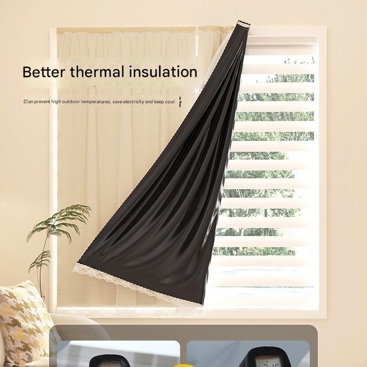 T0482 Internet celebrity punch-free Velcro curtains rental house self-adhesive blackout cloth factory dormitory bedroom bay window gauze curtain