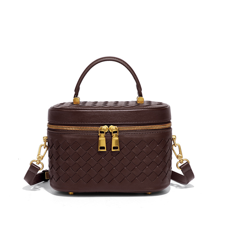 Trendy Handwoven Fashion Versatile Large Capacity Box Commuter Handheld Women's Single Shoulder Crossbody Bag