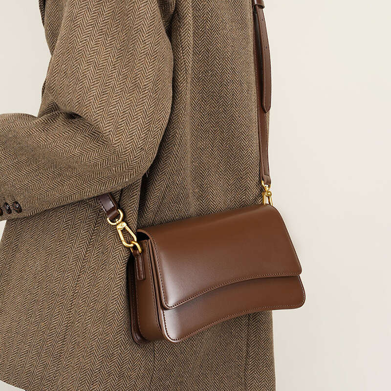 New Versatile Single Shoulder Crossbody Cowhide High-Quality Niche Baguette High-End Underarm Women's Bag B5