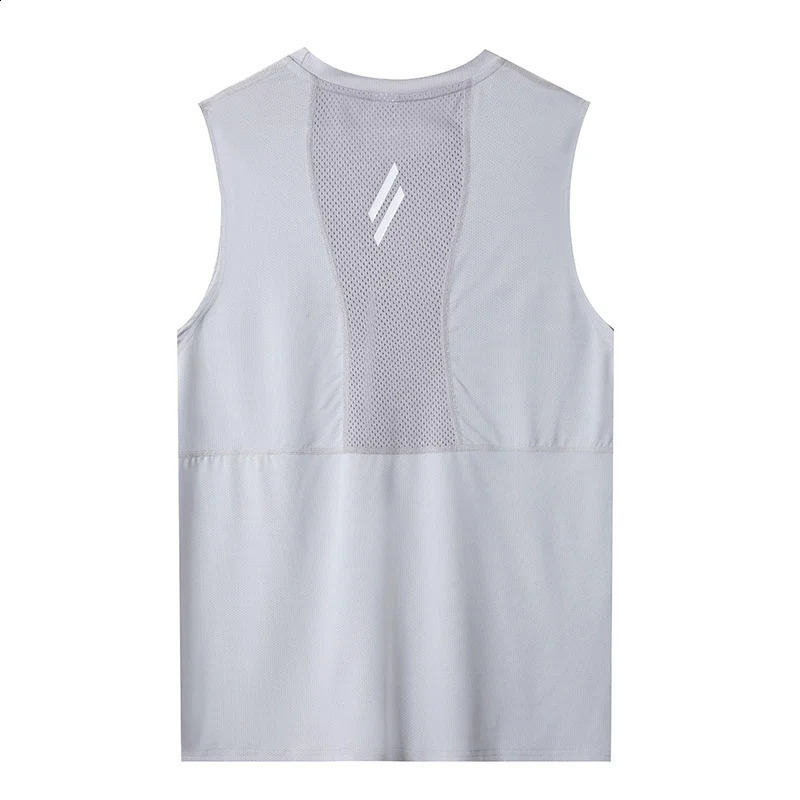 Mens Vest Black Breathable QuickDrying Polyester Fiber Sports Sleeveless Suitable for Gym Running and Training Casual 250517
