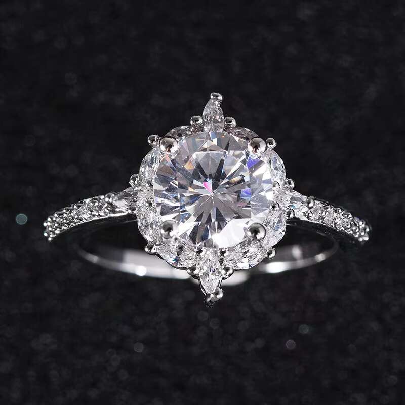 Luxury Fashion Women Jewelry Rings Female Diamond Bridal Engagement Wedding Ladies Trendy Finger Ring