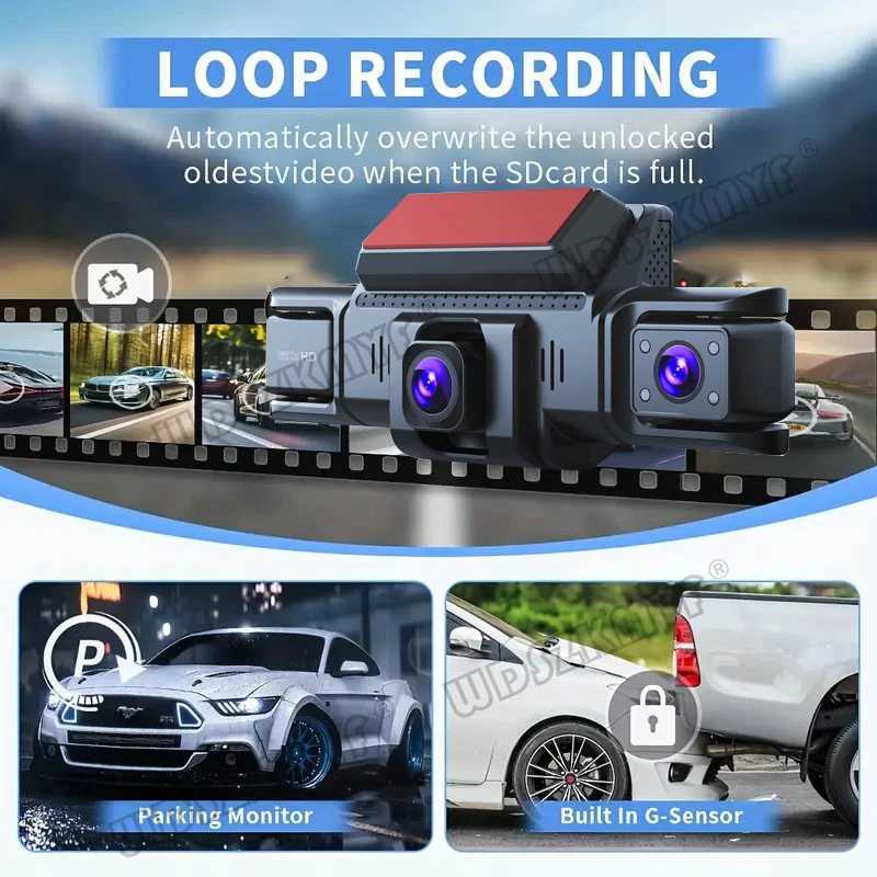 Car dvr 4*1080P Video Recorder 3/4 Lens WIFI DashCam for Car dvr Camera Black Box Night Vision 24H Parking Monitor Car Assecory R250529 PQYS