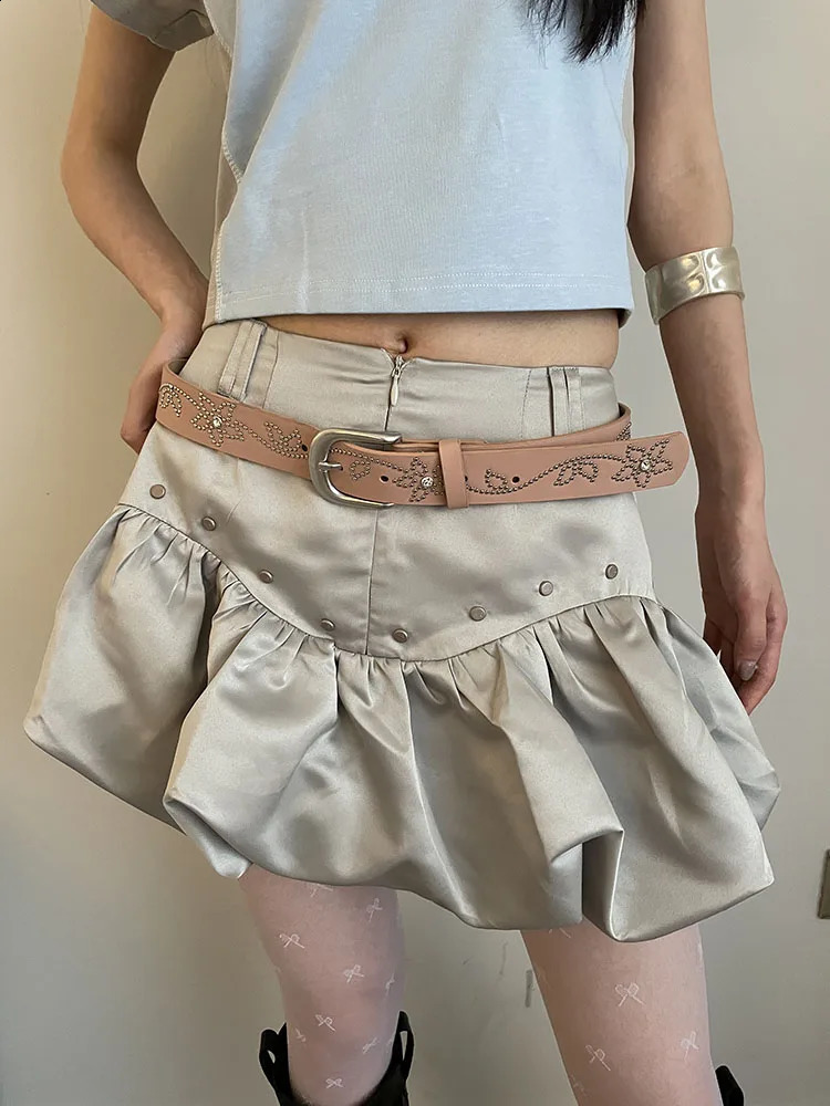 Rivet Y2k Belt For Women Accessory Skirt Versatile Jeans Belt Leather Belt With A Unique High-End Feel To Cinch The 250523