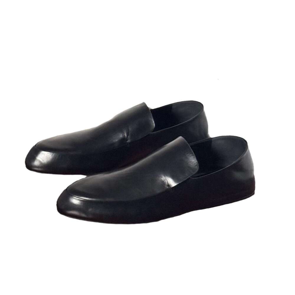 Genuine British Style Deep Mouth Pointed Toe Flat Leather for Women 2025 New Spring Versatile Loafers Commuter Single Shoes