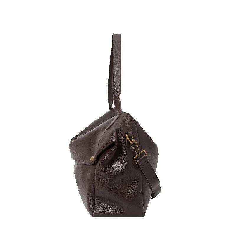 Designer Luxury 2025 Winter New Large-Capacity Shoulder Large European And American Soft Leather Tote Simple Casual Women's Bag