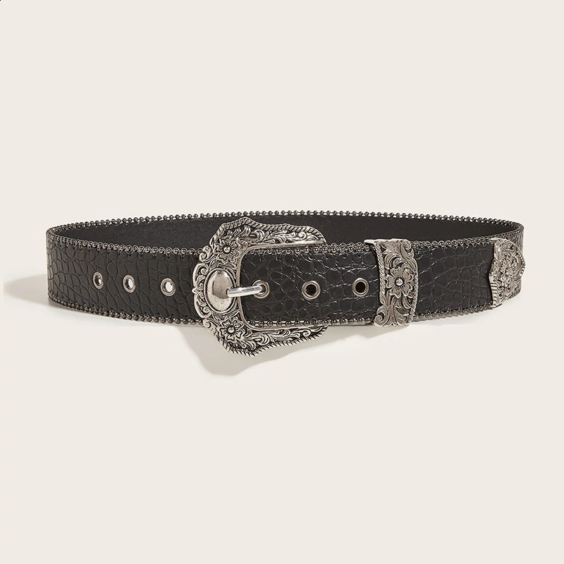 Unisex Jeans Belt Goth Y2k er Belts For Women High Quality Black Punk Accessory 3.8cm Waistband Men Belt Boho 250523
