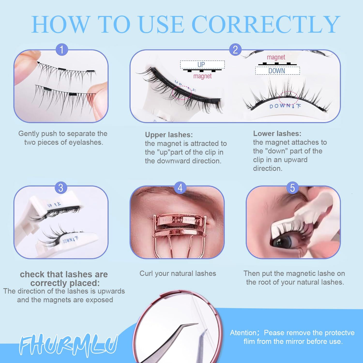 Elara Craft Magnetic Eyelashes with Applicator,Reusable Magnetic Eyelashes Natural Look,Easy to Wear and Remove Soft Lashes kit No Glue Needed for Wom