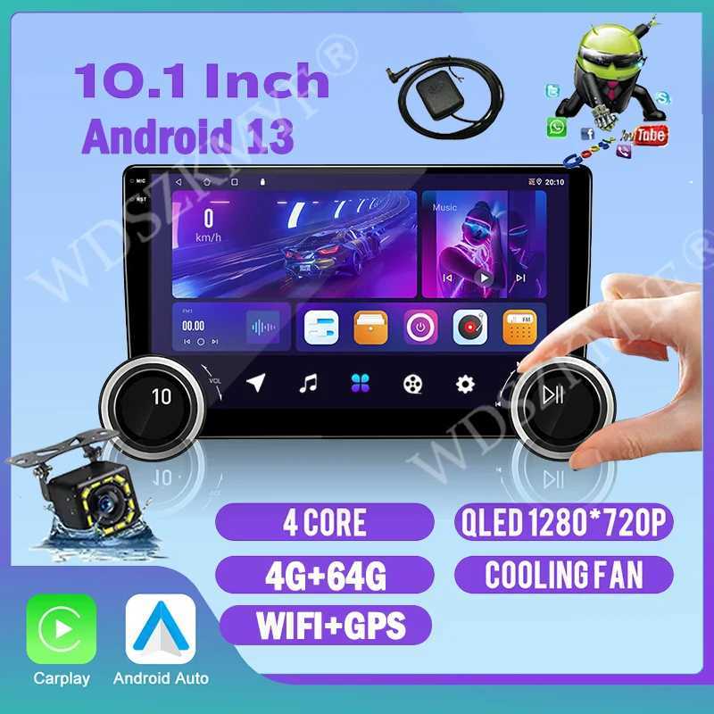 Car dvr 2025 New Dual twist 10.1Universal Car Radio Android Auto CarPlay 2din Multimedia Player GPS car Intelligent Systems R250529