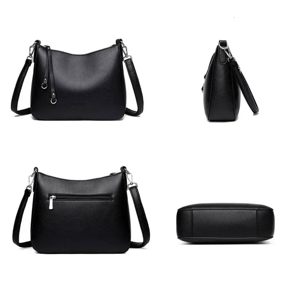 Genuine Brand Women's Soft Leather Shoulder Designer Crossbody Bags Ladies Casual Tote Bag Messenger Commuting Sac
