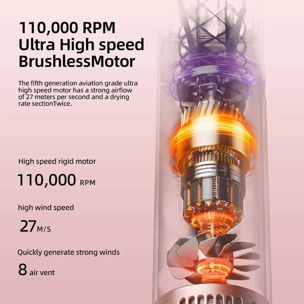 High-speed hairdryer without leaves home use negative ion hair care silent and quick hair drying high-power hairdryerXJ250528
