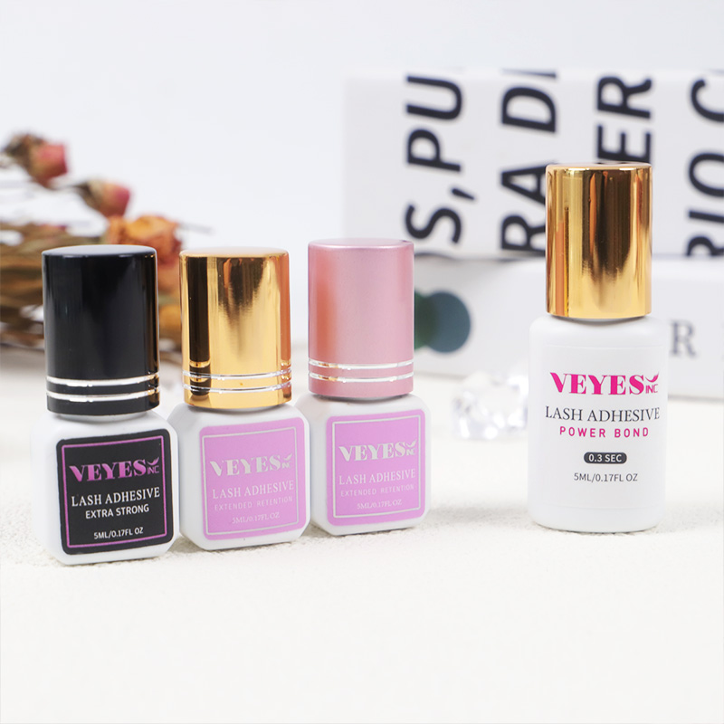 VEYES 5ml Eyelash Extensions Glue Customized Private Label 0.5 Second Fast Drying Strong Lash Adhesive for Volume Individual Lashes