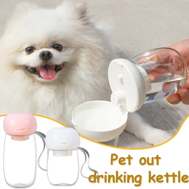 free shipping Portable Water Bottle For Dogs Cat Leakproof Walking Bowls Outdoor Drinker Travel Drinking BowlDog Supplies 250528