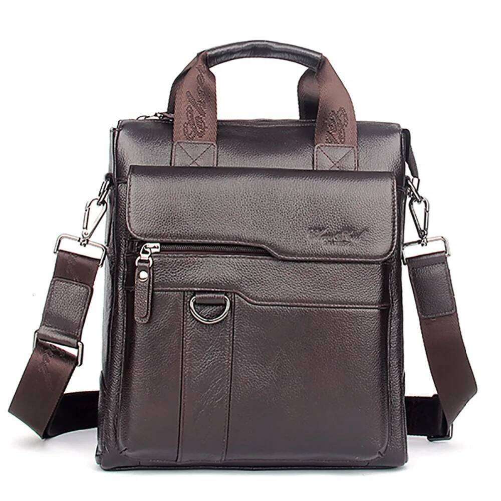 Men Handbag Cross Body Messenger Shoulder Bag Genuine Leather Business Fashion Real Cowhide Male Briefcase Tote Top Handle Bags