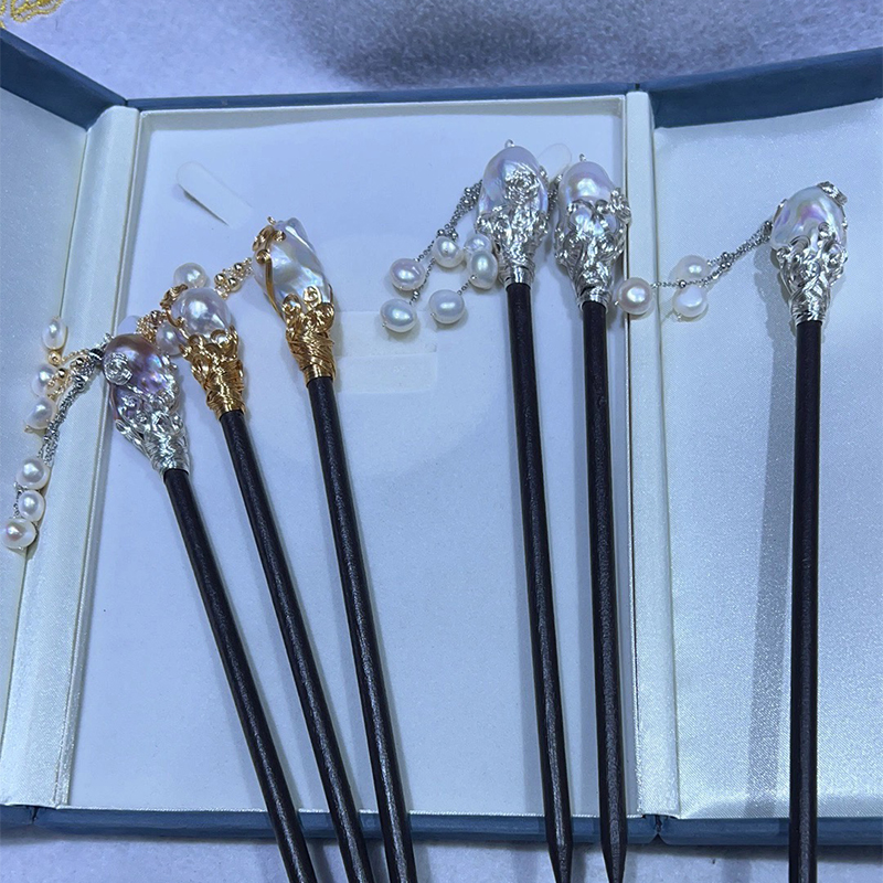 Exquisite Natural Pearls Adorn Your Locks A Timeless Accessory For Any Occasion