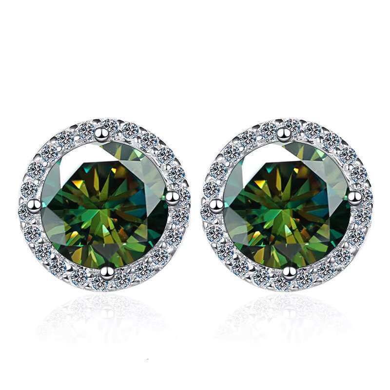 Luxury Men Moissanite Stud Earrings Diamond Fine Jewelry Earrings Bridal 925 Sterling Silver 2024 New Wedding for Women