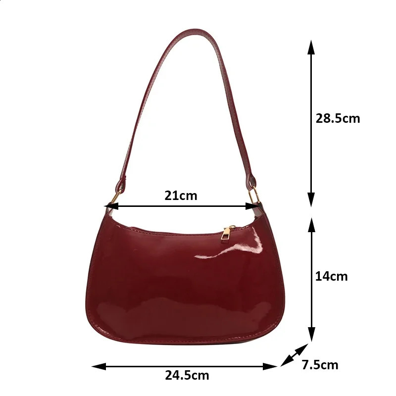 Retro Solid Color PU Leather Shoulder Underarm Bag Womens Fashion Handbags Casual Purses and Handbag Ladies Hand Bags 250523
