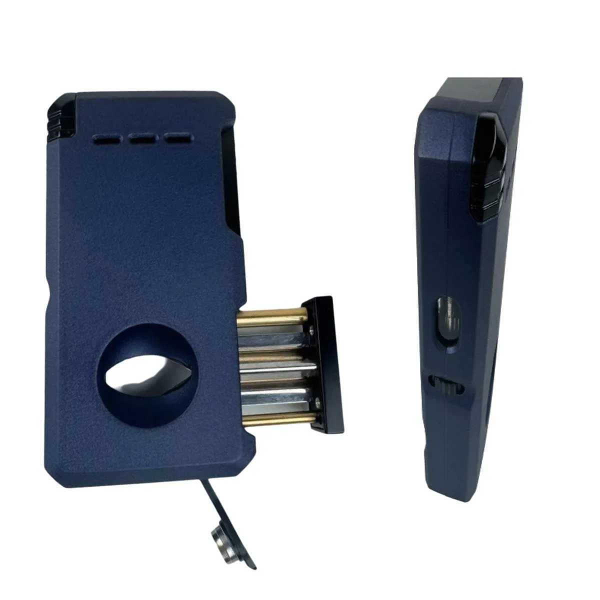 Cigar Torch Lighter 5-in-1 High multifunction V-cut Cigar Holder Punch Cigar Draw Refillable Jet Flame Butane double torch T250529