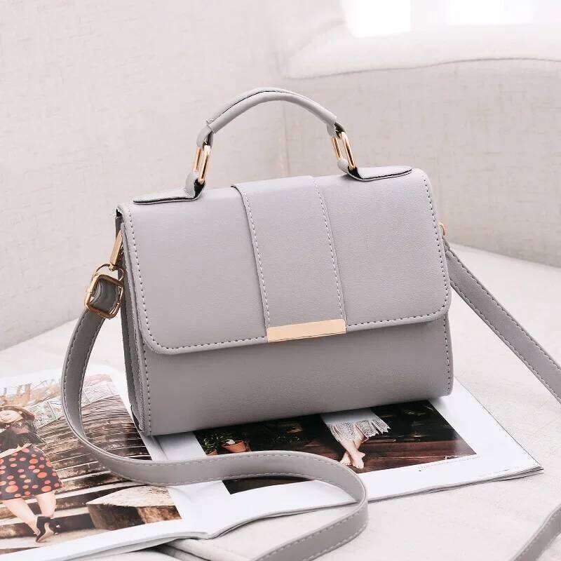 Hot Sale Flap Sling Shoulder Bags For Women Solid Color Crossbody Messenger Bag Purse Female Leather Handbag Pocket