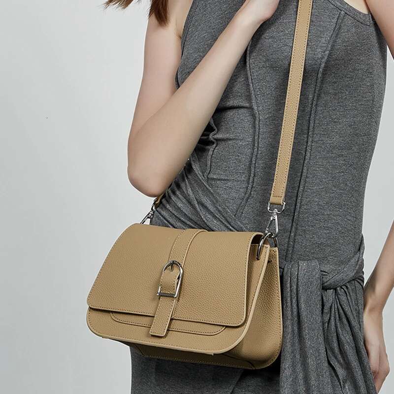 Toptrends Natural Genuine Leather Saddle Crossbody Bags For Women 2025 Designer Flap Shoulder Purses Tote Ladies Handbags