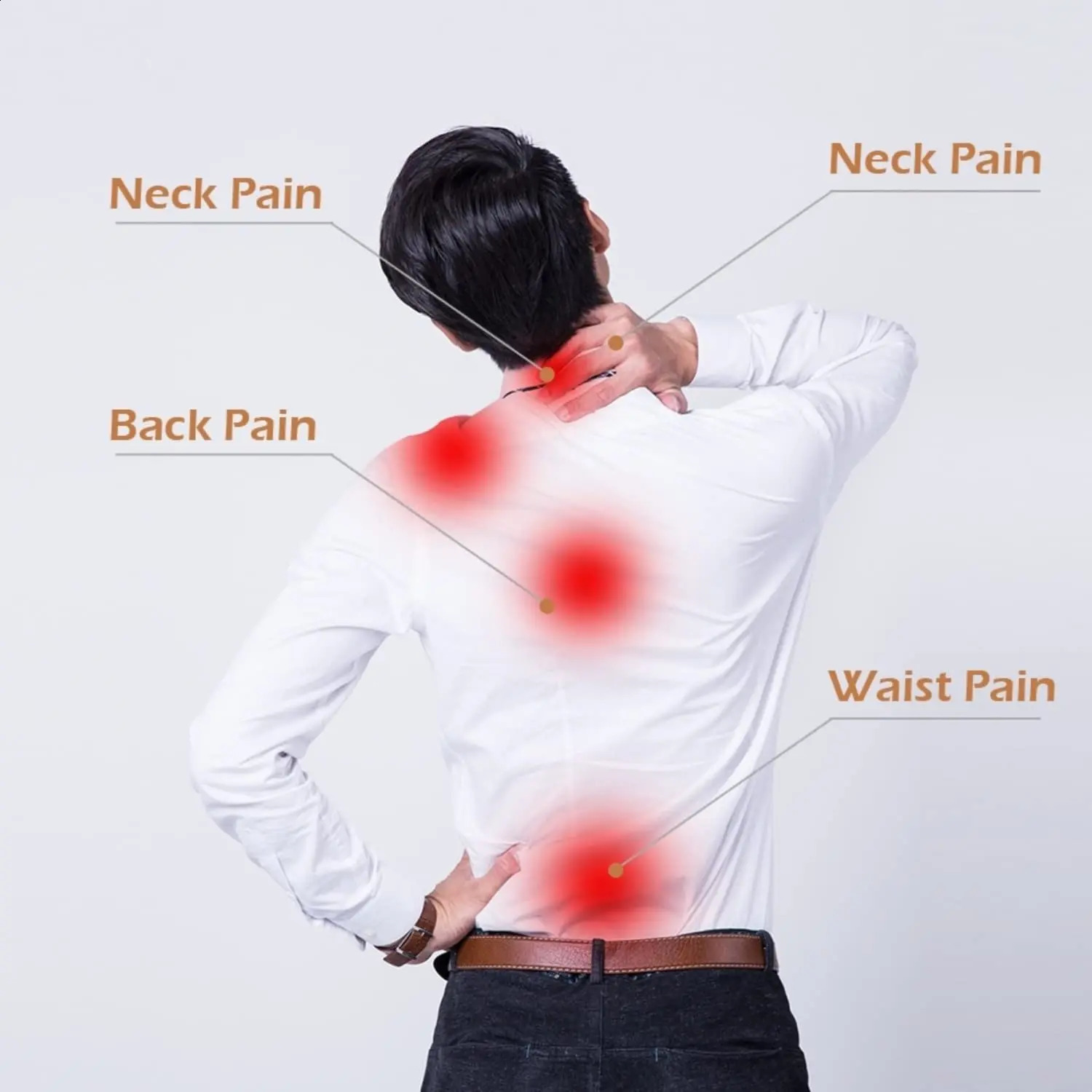 3D Kneading Shiatsu Massage Shawl Pillow with Heat Therapy - Portable Neck Shoulder Back Massager for Home Office Use - Relie 250519