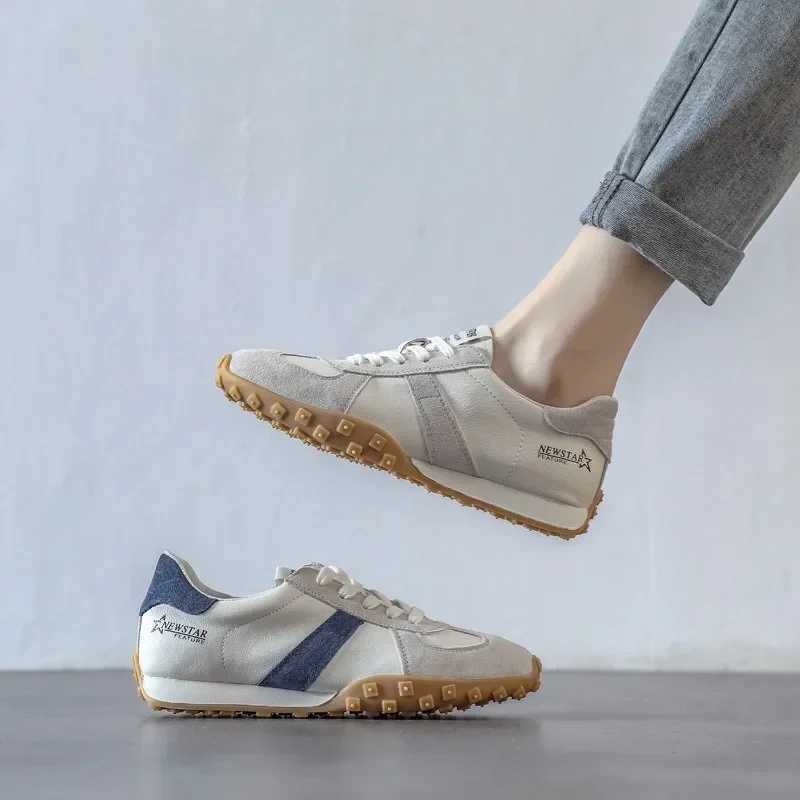 Women Soft Leather Shoes Comfortable Breathable Casual Sneaker 2025 Korean New Lace Up Non-slip Flat Sports Shoes Running Shoes XJ250529
