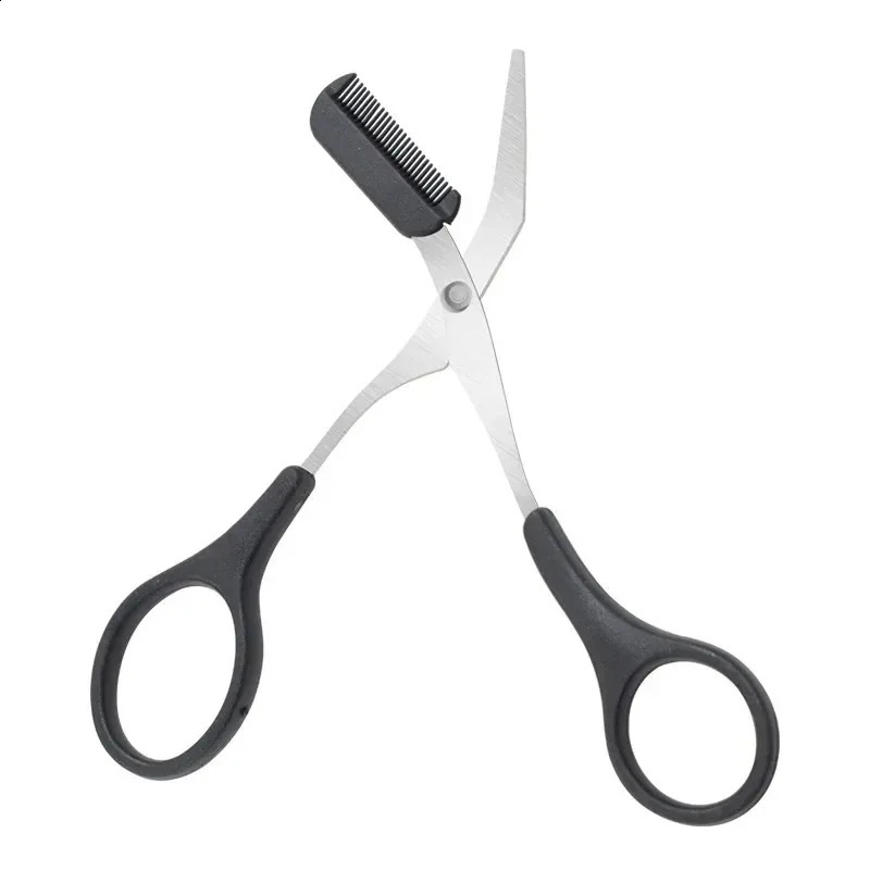 1 Piece Safe Eyebrow Trimmer Stainless Steel Scissors with Comb Hair Removal Shaver Eyebrows Shaping Makeup Tool 250516