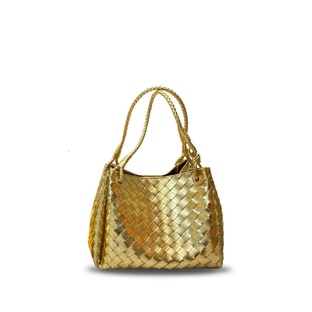 Tote Bag Braided Handbag Genuine Leather Woven Parachute Small Bucket Tote Basket Handbag Shoulder Crossbody Bag For Women Shoulder Bag