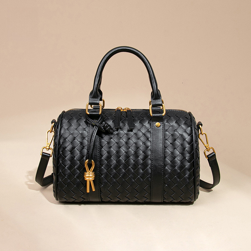 Unique High-End Handbag Practical Versatile Shoulder Crossbody Handwoven Women's Boston Pillow Bag