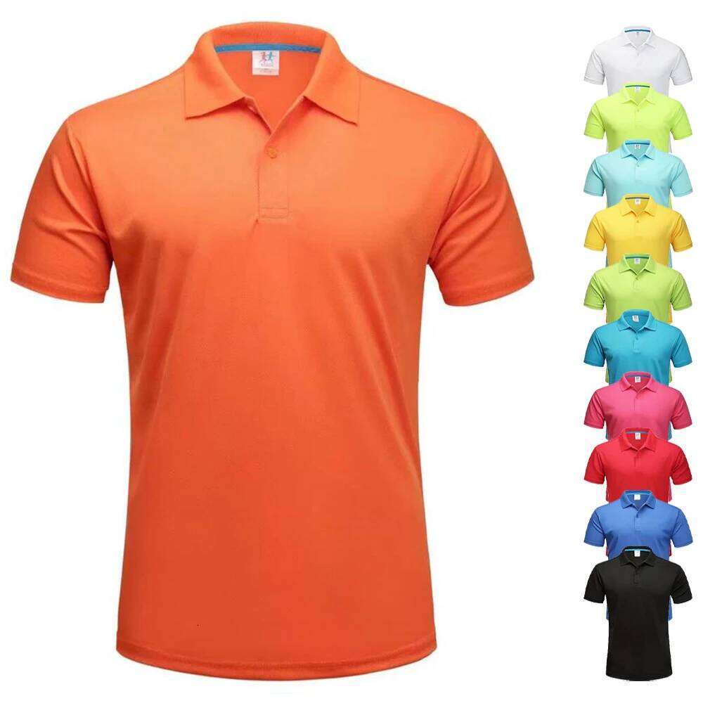 Men's Breathable Quick-Dry Golf Polo Shirt, Polyester Short Sleeve with Collar for Running, Sports Shirt