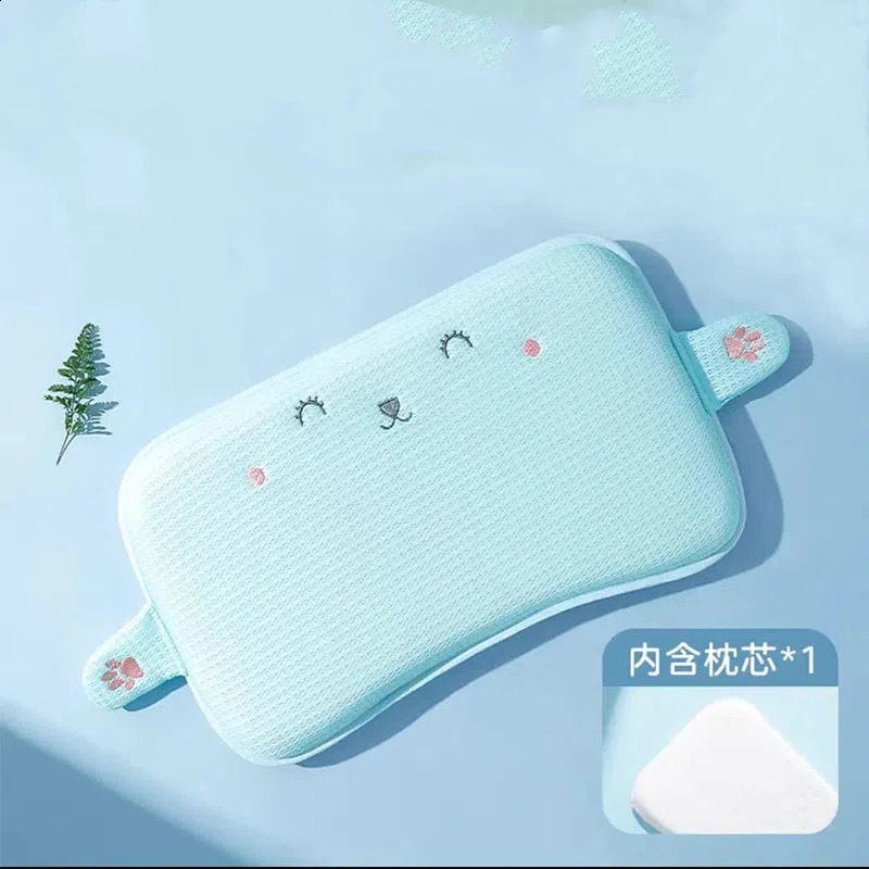 Childrens Pillow Tencel Pillow Class A Detachable Pillow Core 0-7 Years Old Summer Sweat-absorbing Breathable Baby Pillow 250527