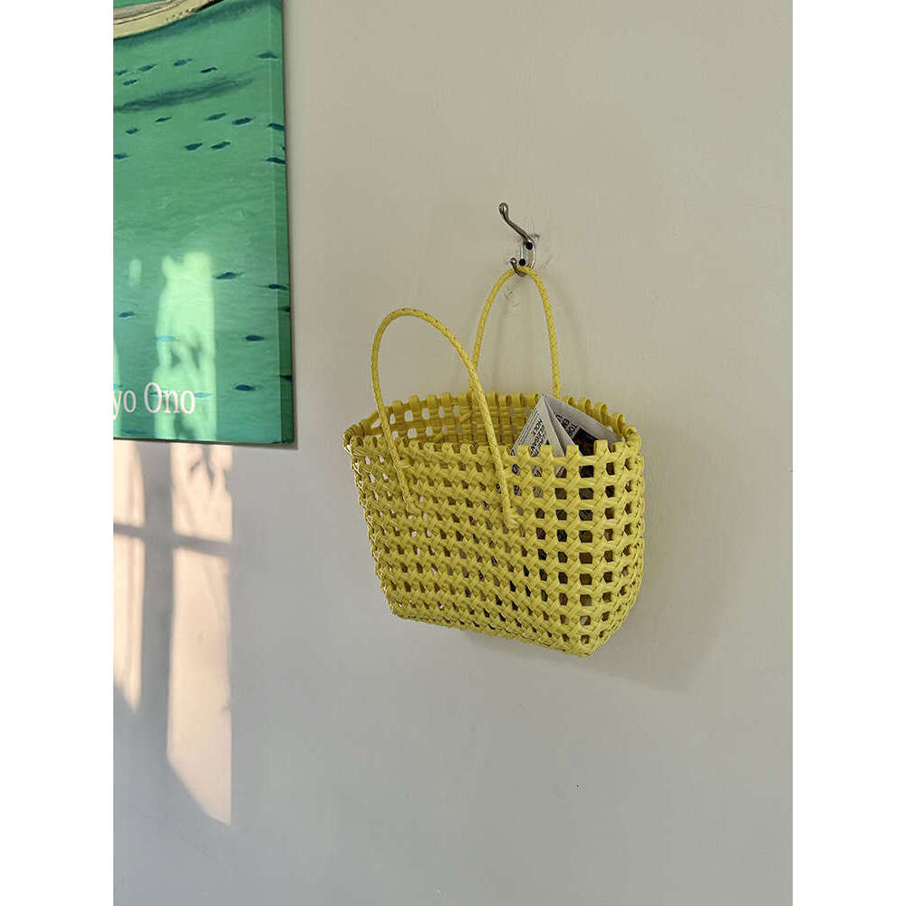 Ins Style Handmade Woven Tote French Basket Large Capacity Handbag Beach Vacation Bag B5