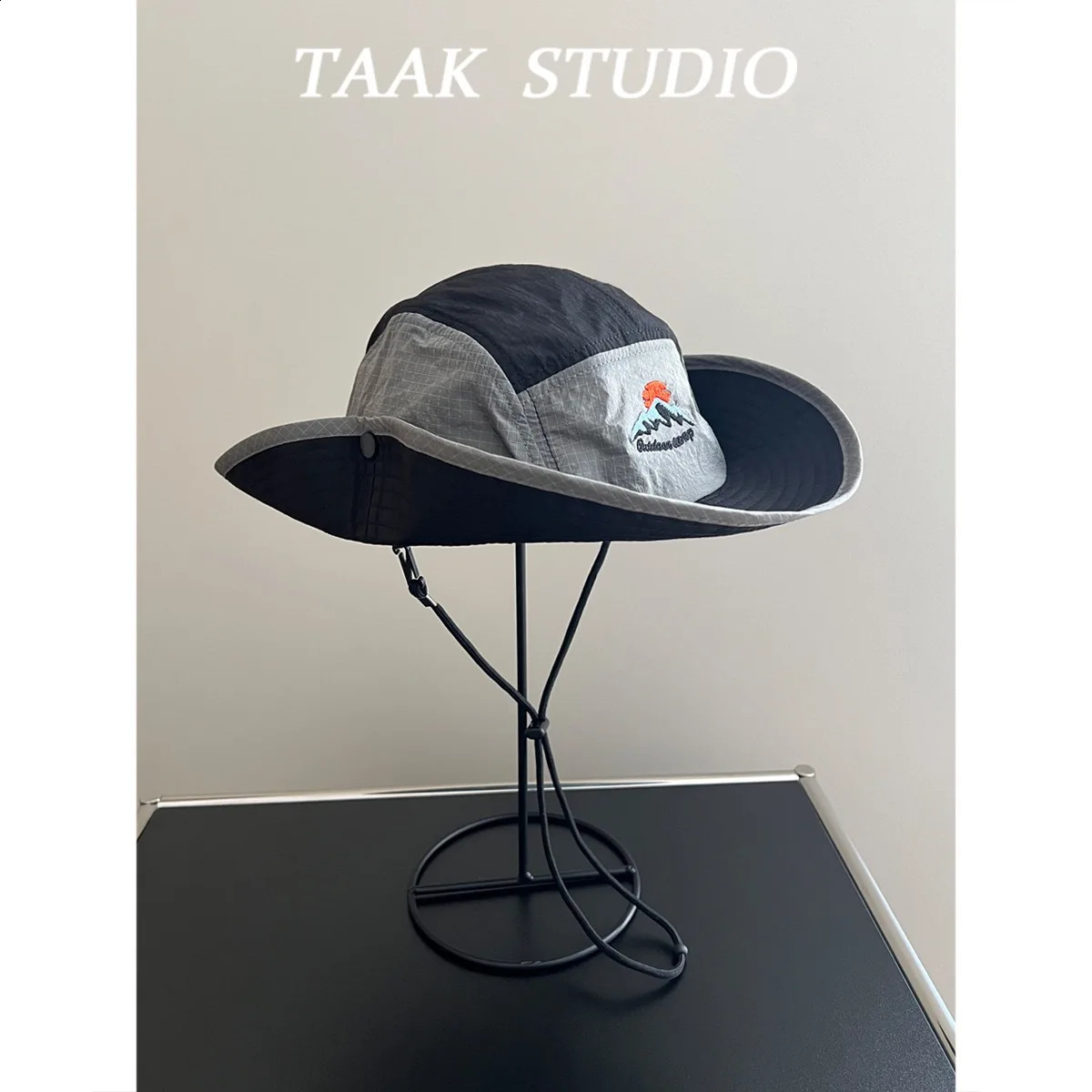 Japanese color blocked lightweight breathable quick drying fabric outdoor hiking fisherman hat womens spring and summer hiking 250523