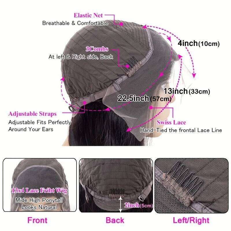 Alimice Body Wave Wig Pre Plucked Front 13x4 Lace Wigs For Women Huma Hair