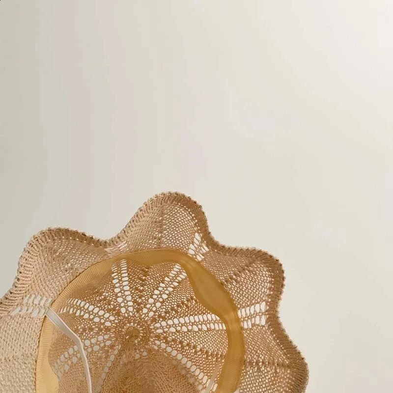 Arrived Baby Sun Hat Girls Mesh Fisherman Hat Outing Breathable Sun Protection Summer Cap Ruffled Flower Shape Bucket Cap 250527