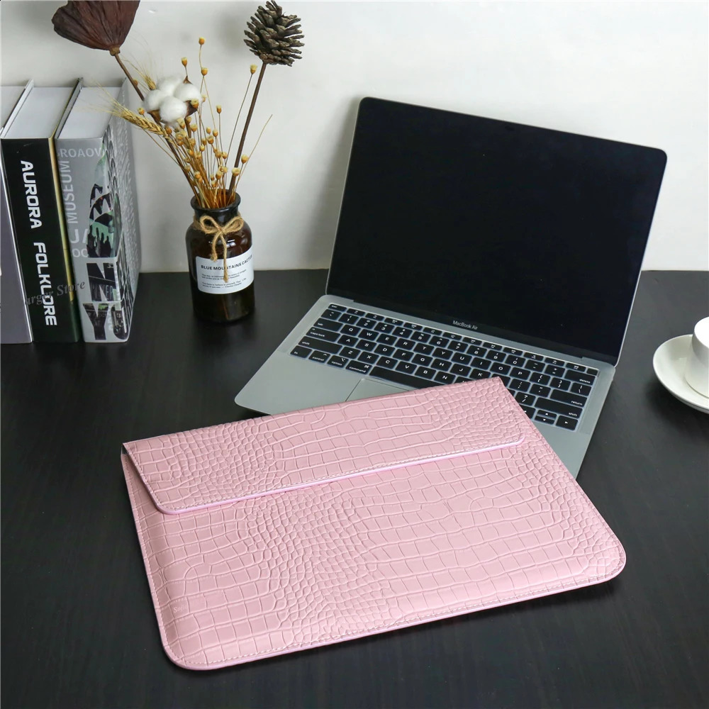 Laptop Sleeve for Pro 14 M4 Max PU Cover Pattern Leather for Air 13 13.6 inch Air15 M3 Case 250526